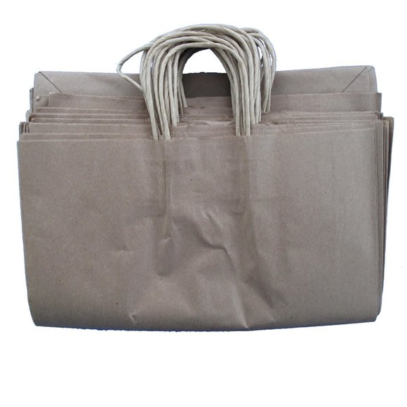 Natural Kraft Paper Bags | with Handles | Quantity 21 bags | Multipurpose shop - Picture 3 of 6